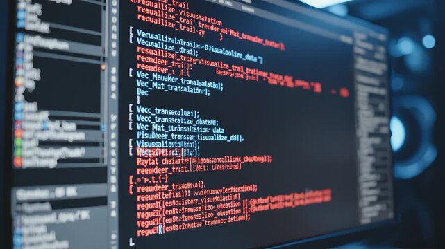 Person typing code on computer screen