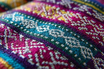 Vibrant Textile Pattern Close-Up