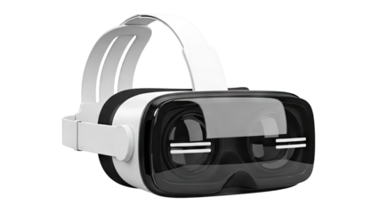White and Black Virtual Reality Headset