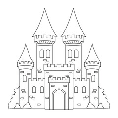 Fototapeta premium Castle Line Art