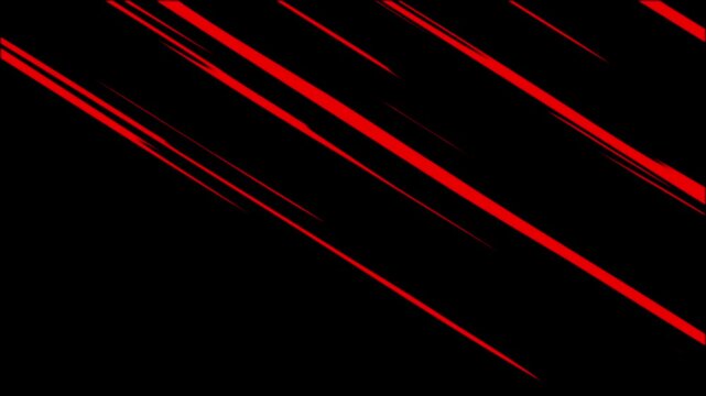 Animated diagonal red anime-style speed lines moving fast across the screen, a perfect graphic overlay for action, manga, or high-energy projects