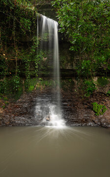 Old Roar Ghyll Waterfall in Coronation wood, Alexandra park, Hastings, east Sussex south east England UK