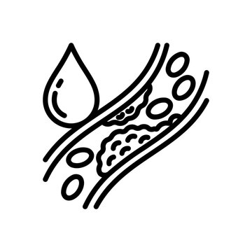 Hyperlipidemia Metabolic Syndrome Medical Line Icon