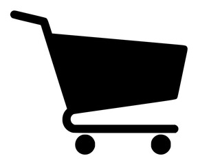 Solid black silhouette storefront shop icon