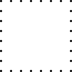 Obraz premium Dotted Square Line Frame