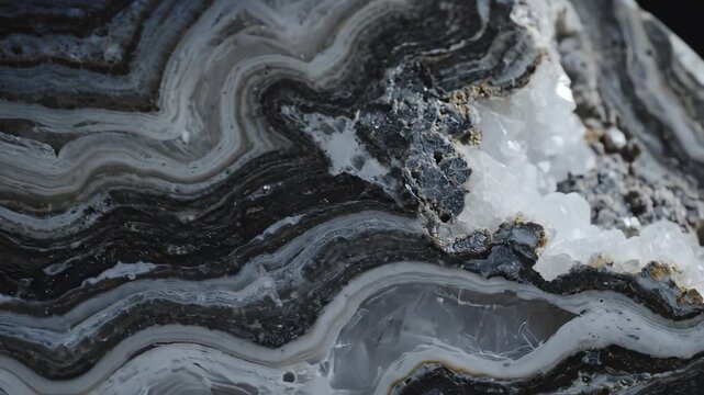Closeup of a polished agate stone
