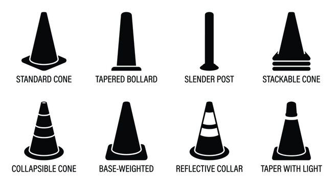 Traffic Cone Types and Signage: Standard, Stackable, Reflective, Slender Post