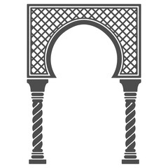 Intricate archway with twisted columns