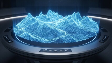 Interactive 3d topographic map display
