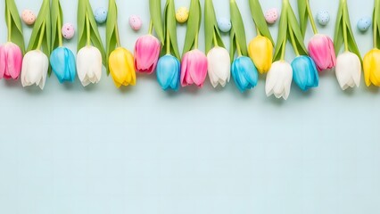 Vibrant tulips celebrating easter joy and springtime renewal