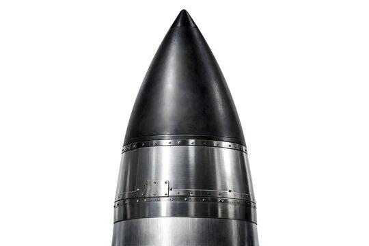 Close-Up of Minuteman III Missile Nose Cone on White Background
