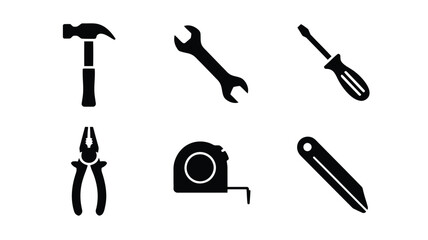 Fototapeta premium Set of essential tools for home repair and DIY projects