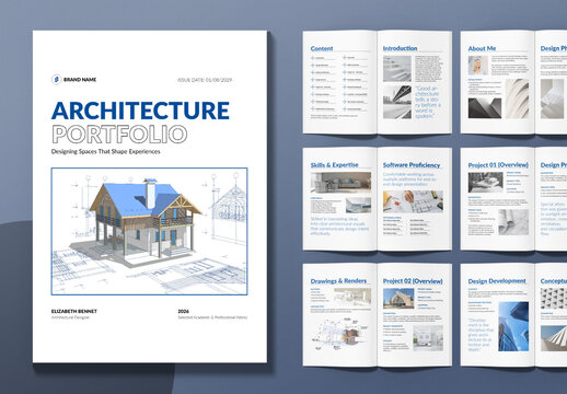Modern Architecture Portfolio Template Layout