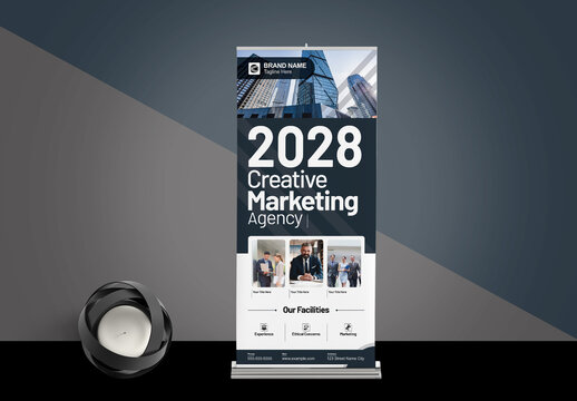 Modern Roll Up Banner Design Template