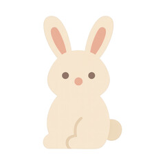 Obraz premium PNG Cute minimalist bunny illustration.