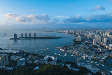 Hainan ,China - November 15, 2023: Aerial view of landscape in Sanya city, China
