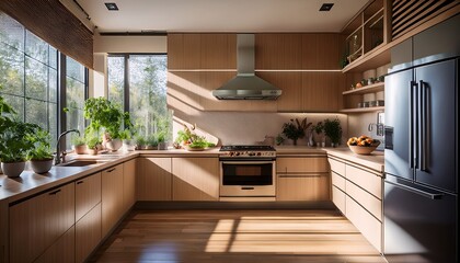 Modern Minimalist Kitchen with Natural Light