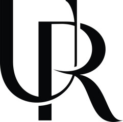 Letter UR fashion logo design