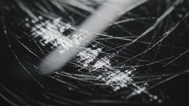 Closeup of fine fibers on dark surface