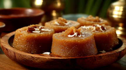 Traditional Indian Sweet Burfi with Pistachio Garnish