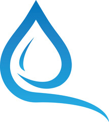 Vector water drop logo design