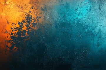 Smooth Teal Orange Black Abstract Gradient with Subtle Textured Overlay