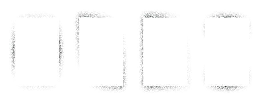 sprayed noise frame collection black dotted grain rectangle