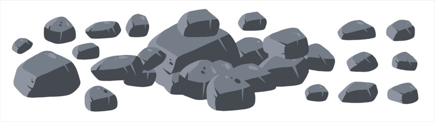  stone boulder granite debris cobble pile of rubble rock © Thioms