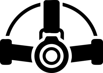 Headlamp Icon for Safety and Outdoor Lighting Equipment