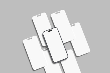 phone screen presentation blank mockup