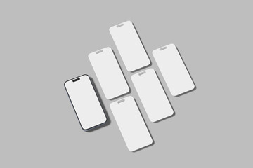 phone screen presentation blank mockup