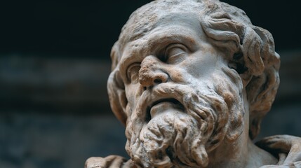 Fototapeta premium Bust of Socrates in Classical Sculpture Style