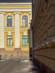 street in the vity center of helsinki