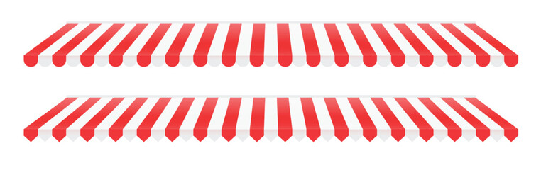 striped shop window tent set store awning pattern © Rards