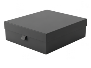 Modern dark grey storage box with secure latch