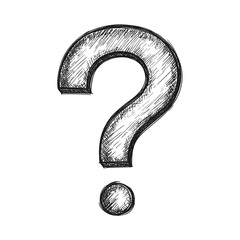 Question Mark Sketch - Seeking Answers and Solutions to Complex Problems.