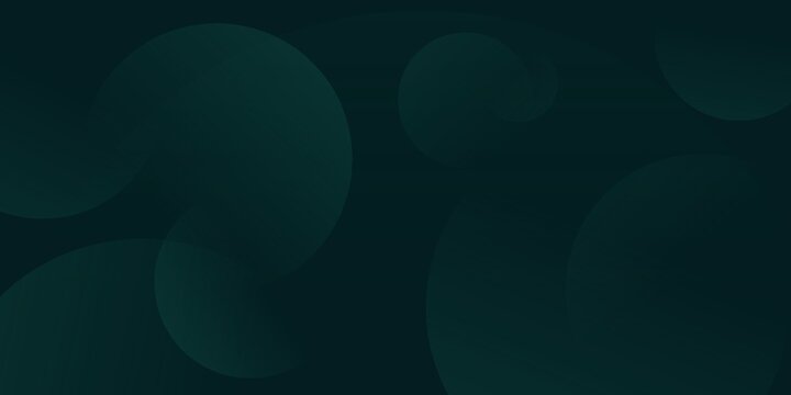 Dark emerald green background featuring subtle overlapping glowing circular orb shapes.