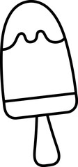 Fototapeta premium Popsicle With Drip Outline