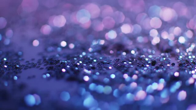 Abstract glitter background with sparkling sequins creating a festive and glamorous atmosphere.