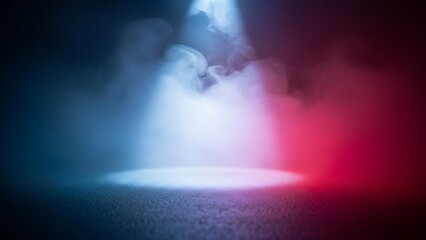 Blue and Red Stage Lights with Smoke Effect.