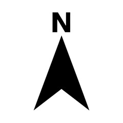 PNG Minimalist compass arrow north