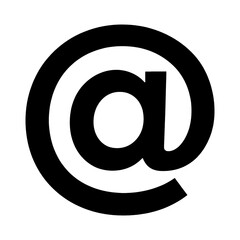 PNG Bold black at symbol illustration.