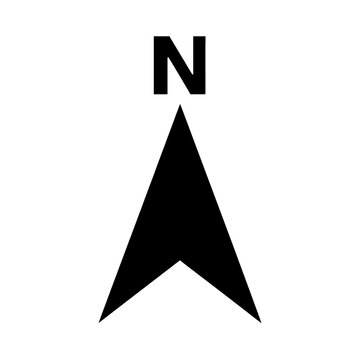 PNG Minimalist compass arrow north