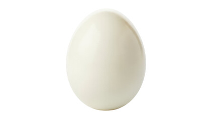Peeled hard boiled egg isolated PNG on transparent background, healthy protein food for diet and...
