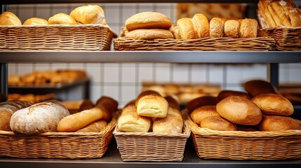 パン屋の陳列棚