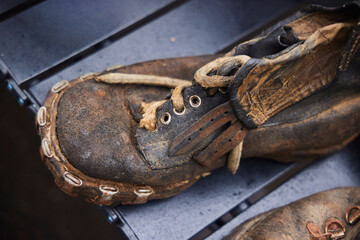 A worn-out old shoe. I walked many miles and roads