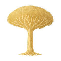 Fototapeta premium PNG Golden tree intricate illustration.