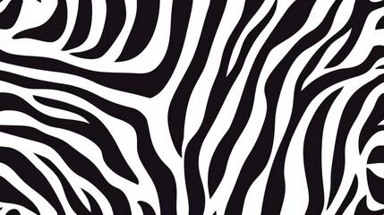 Zebra stripe patchwork pattern creates a black and white seamless animal print grid suitable for various design projects and backgrounds for both digital and print use during any time of the year