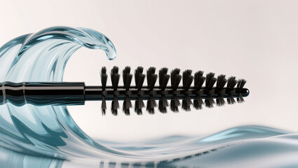 Beauty tool nestled in a wave of crystal clear water