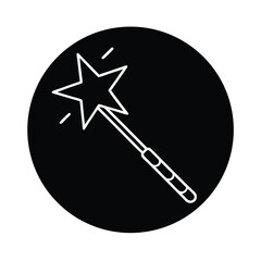 Reels Effects Wand Neon Icon